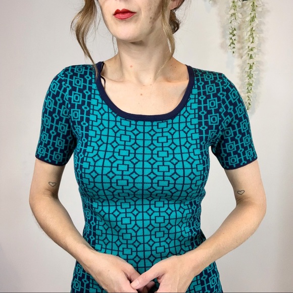 ROMEO + JULIET COUTURE bodycon dress teal 1832 - Picture 7 of 8